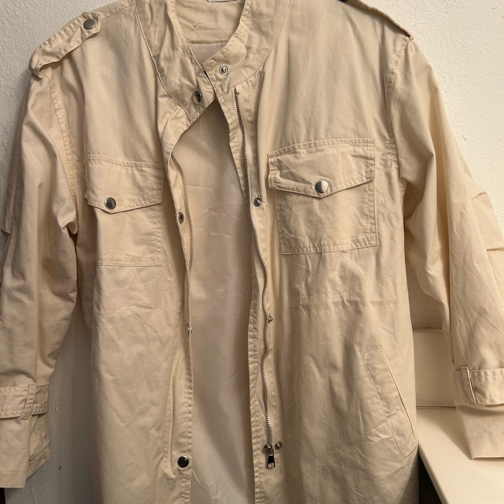 Beige Utility Jacket - Picture 3 of 3